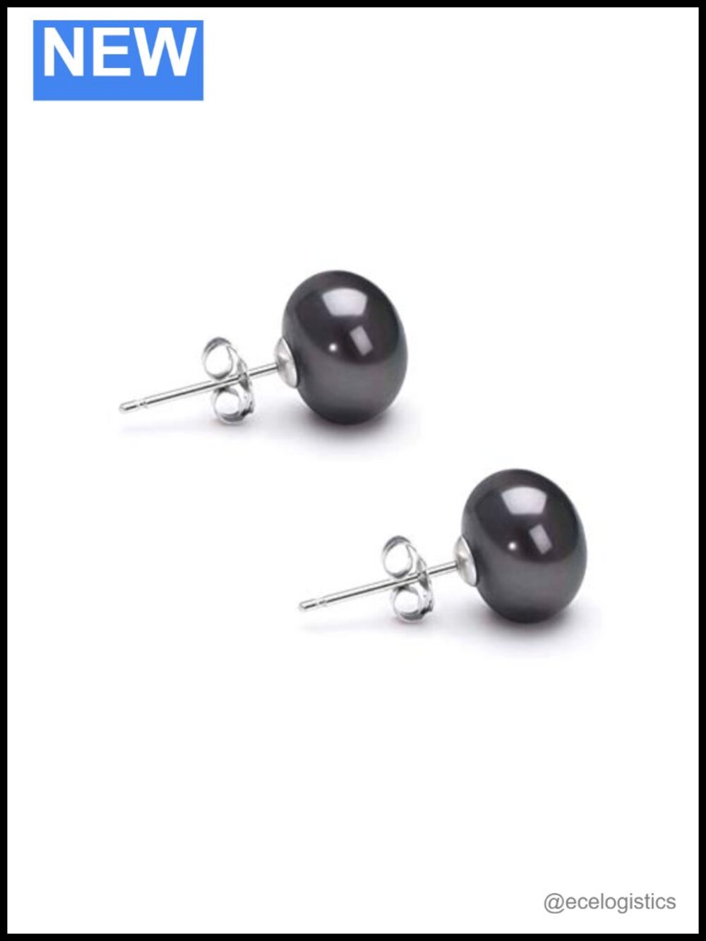 AA 6-11mm Freshwater Pearl Stud Earrings 14k White Gold-Plated Sterling Silver